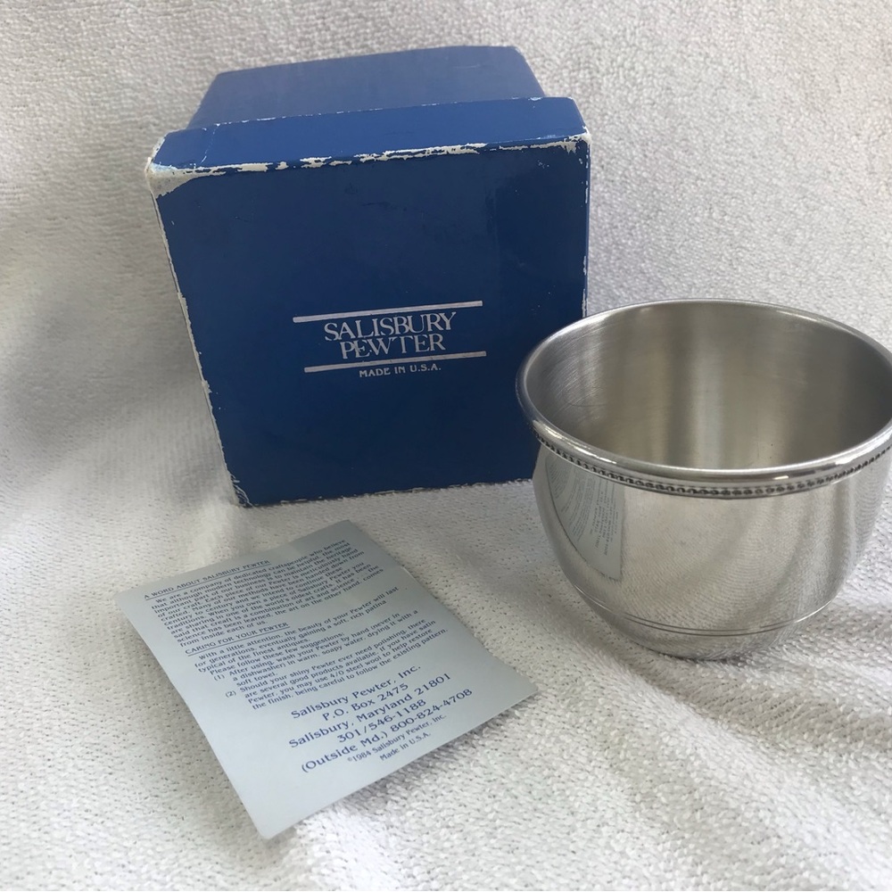 Salisbury Pewter Jefferson Cup Images of America in Box